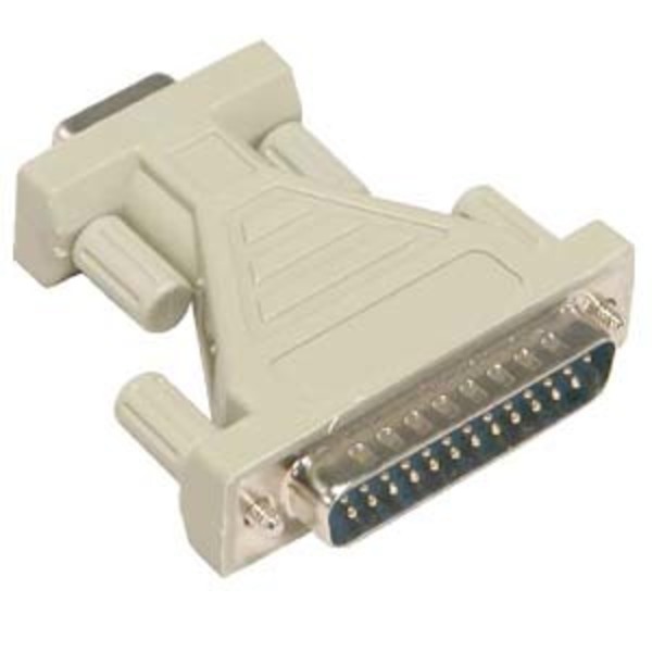 Bestlink Netware DB9-F/DB25-M Serial Adapter, Thumbscrew(DB25)/Thumbscrew(DB9) 180241